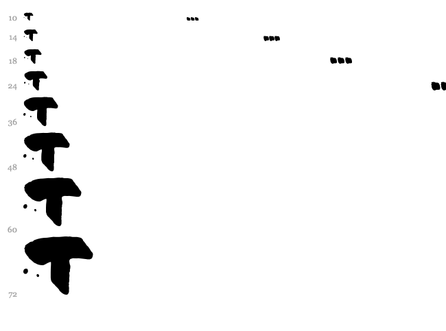 Urban Ghost font waterfall